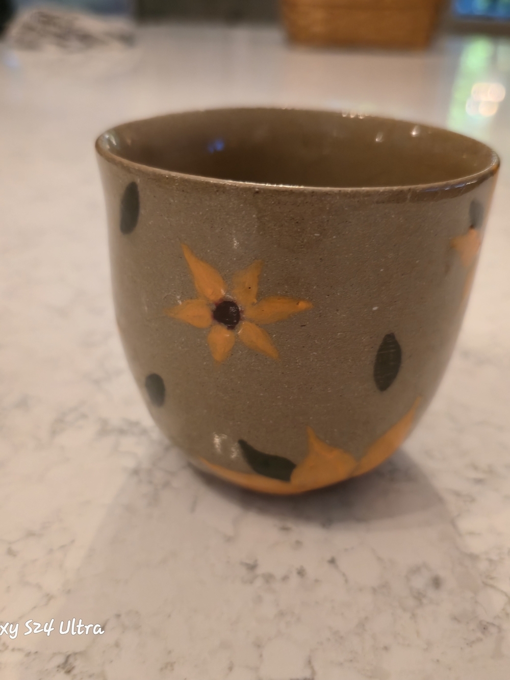 Tea Cup with Yellow Floral Print - Picture 5 of 7